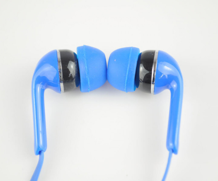 Наушники M2 Blue, Mini jack (3.5 мм), вакуумные, микрофон на проводе